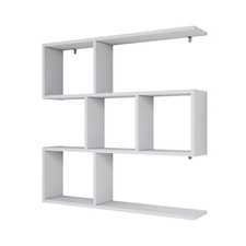 White Book Shelves Unit Wall Mounted Display Shelf Storage Decorative Rack 