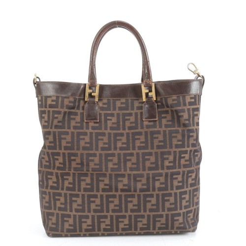 Fendi zucca pattern gold brown - zucca,