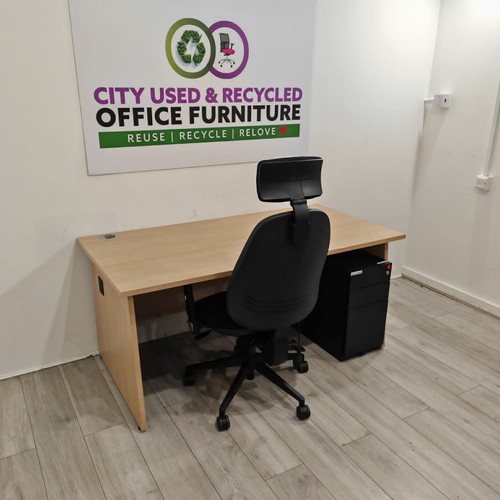 Rectangular desk maple top - desk,, /