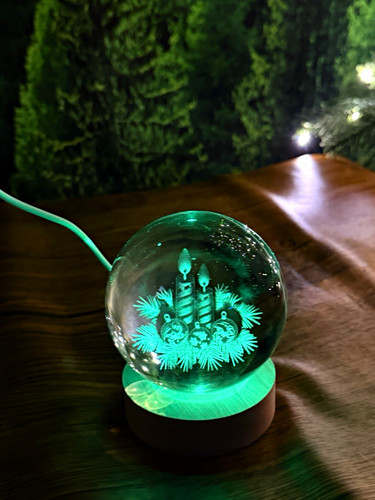 Christmas engraved crystal - christmas,