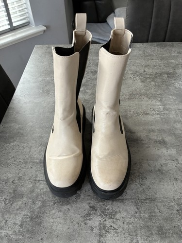 Cream chealsie ladies - cream, boots
