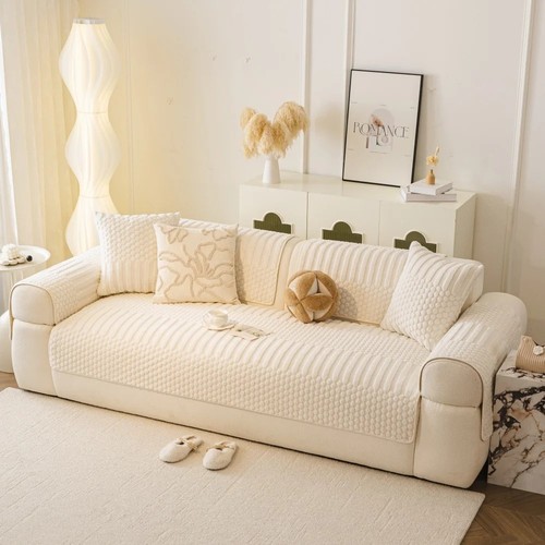 Thick fleece sofa cover - fleece,