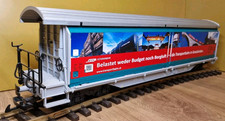 RhB Sliding Wall Van 'Vinyl Wrapped' - LGB 43570 Garden Railway, G Gauge G Scale