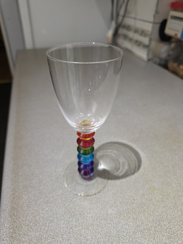 Wine glass with coloured - with,