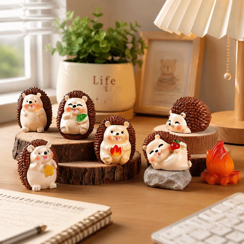 Pcs mini hedgehog sculpture - hedgehog,