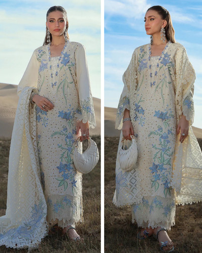 Pakistani ivory cream cotton - pakistani,