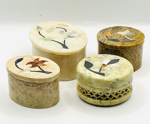 Soapstone trinket boxes set - trinket,