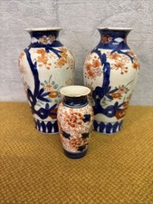 3 x Antique Imari Hand painted