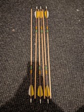 6 Handmade Pine Wood Arrows