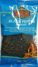 TRS Whole Black Pepper 100g|Black Peppercorns|Piper Nigrum Spice| Finest Quality