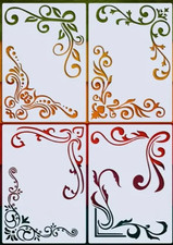 Lace-Edged Template Craft Stencil Furniture Wall Corner Template