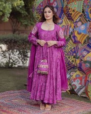 SALWAR KAMEEZ DUPATTA INDIAN WEAR DESIGNER WEDDING BOLLYWOOD STITCHED DRESS RF39