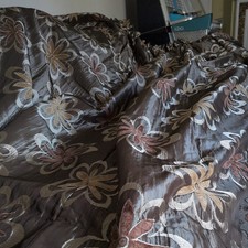 Brown Heavy Lined Pencil Pleat