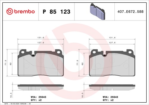 Brake pads set front - pads,