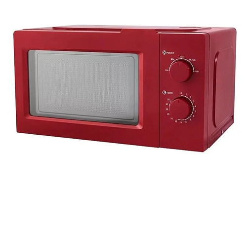 Red manual microwave 17l - manual,