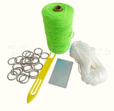 Spun polyester Purse Net Kit in Acid Green (ferret nets,twine,long nets,)