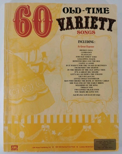 Vintage music song - books, 60