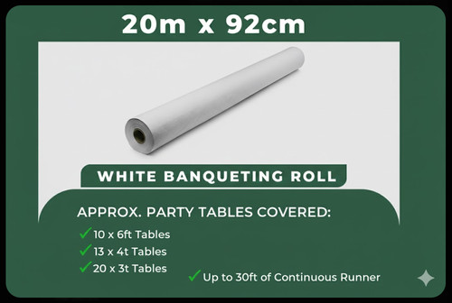 Table cover roll white - ,
