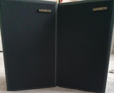 Harbeth 11" Bookshelf Speakers Black Vintage Rare Collector's Item