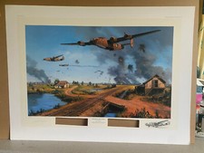 B-24 Liberator aviation art Print Operation Tidal Wave Nicolas Trudgian.damaged