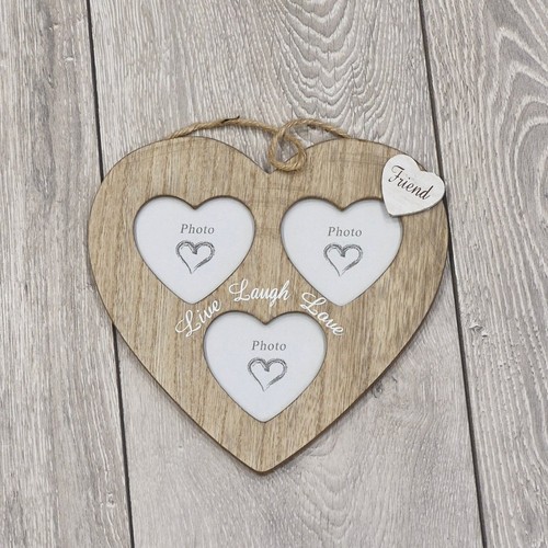Heart shaped wooden photo - heart-shaped,