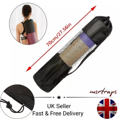 Black yoga mat carrying - black,