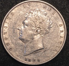 Halfcrown 1826 George IV  VF
