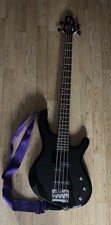Cort 4-String Electric Bass Guitar Action Black with amp