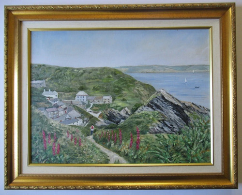 Vintage cornish coast portloe - vintage,