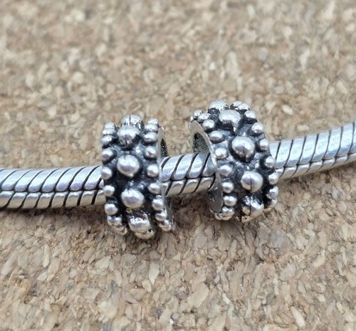 Authentic silver beaded - silver,