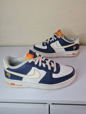 NIKE AIR FORCE 1 LOW LV8 BG YOUTH Kids Shoes FN7239-410 UV REACTIVE Size UK 3.5