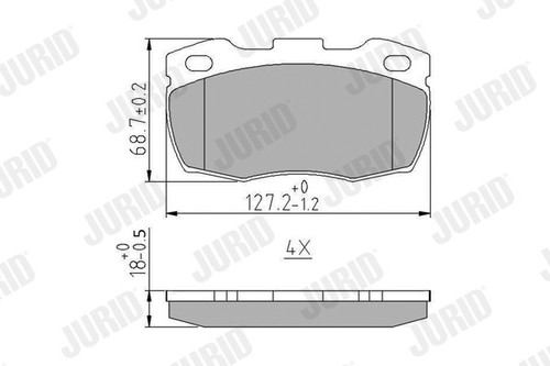 Front jurid 571827j - front, brake