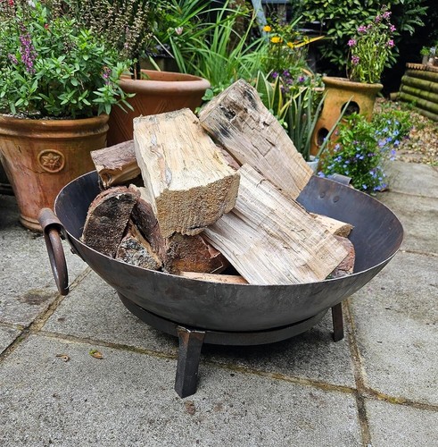 Bbq fire pit - kadai, steel