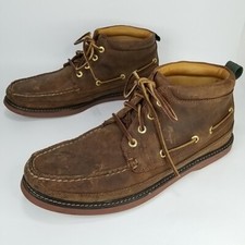 Sperry Top Sider Gold Cup Leather Moc Chukka Boots Men's sz 10.5 Brown STS10223