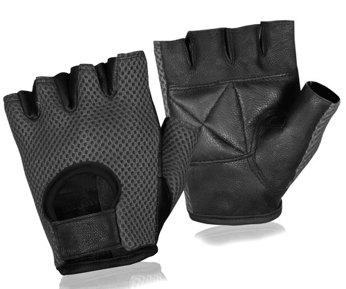 Half finger leather - half, gloves