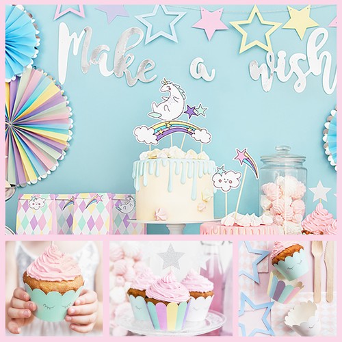 Pastel unicorn girls birthday - unicorn,