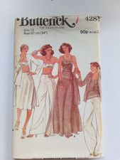 4284 Bandeau Top Pant Skirt Jacket Sz 12 Uncut Vintage Butterick Sewing Pattern