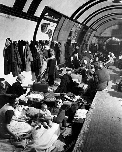 Ww2 air raid shelter - air, during