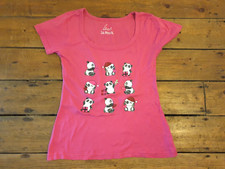 LA SENZA LADIES CHRISTMAS PYJAMA TOP PINK  SHORT SLEEVES PANDA BEAR SIZE 14