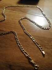 24"inch (Genuine) 9ct Gold Figaro Necklace - 4.4g - 4"mm  Gift Box inc Not Scrap