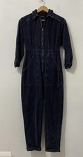 Ted Baker Ladies Jumpsuit Size 0 UK 8 Navy Jumbo Cord Pockets