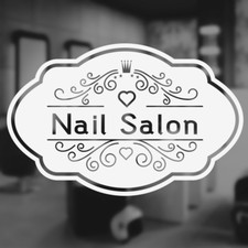 Nail salon decal, wall window