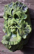 Green Man STONE wall plaque