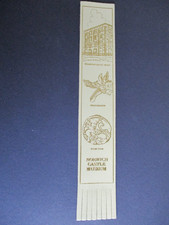 Leather BOOKMARK Norwich Castle Museum Keep Snapdragon Iceni Coin Cream Unused