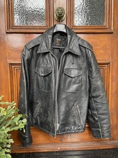 Vintage Leather Police Jacket size XL