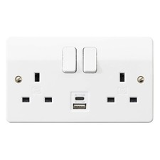 MK K2745WHI 13A 2 Gang