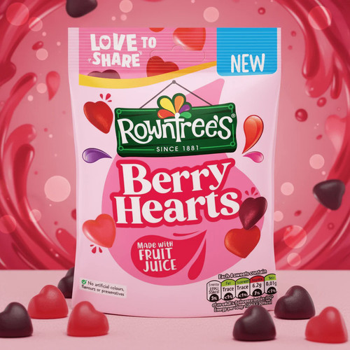 Rowntree berry hearts - rowntree's, share
