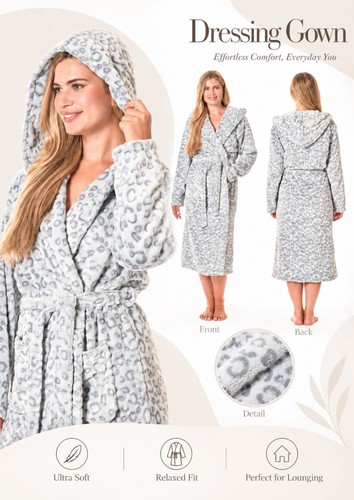 Ladies dressing gown soft - ladies, &
