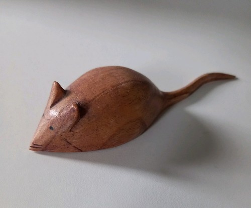 Vintage wooden mouse - wooden, "mouse"