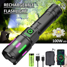 990000LM Waterproof LED Flashlight Rechargeable Police Zoom Camping Lamp TorchUK
